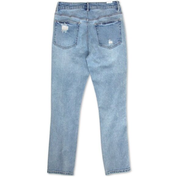 Almost Famous Vintage Mom Jeans Women's Faded Blue Distressed Destructed NEW - Picture 14 of 14